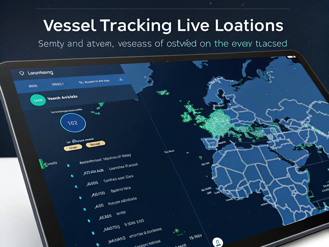 A digital illustration depicting a cargo ship sailing on the ocean, with a superimposed interface showing compliance documents and data flowing seamlessly. The image should convey efficiency and regulatory adherence.